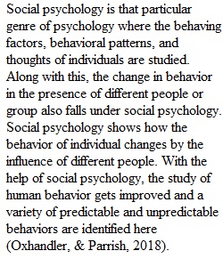 Week 1 Individual Examining Social Psychology